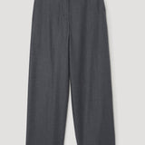 ROHE - Wide leg trousers | dark grey melange