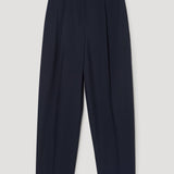 ROHE - Daria - Single pleat tapered trousers | navy