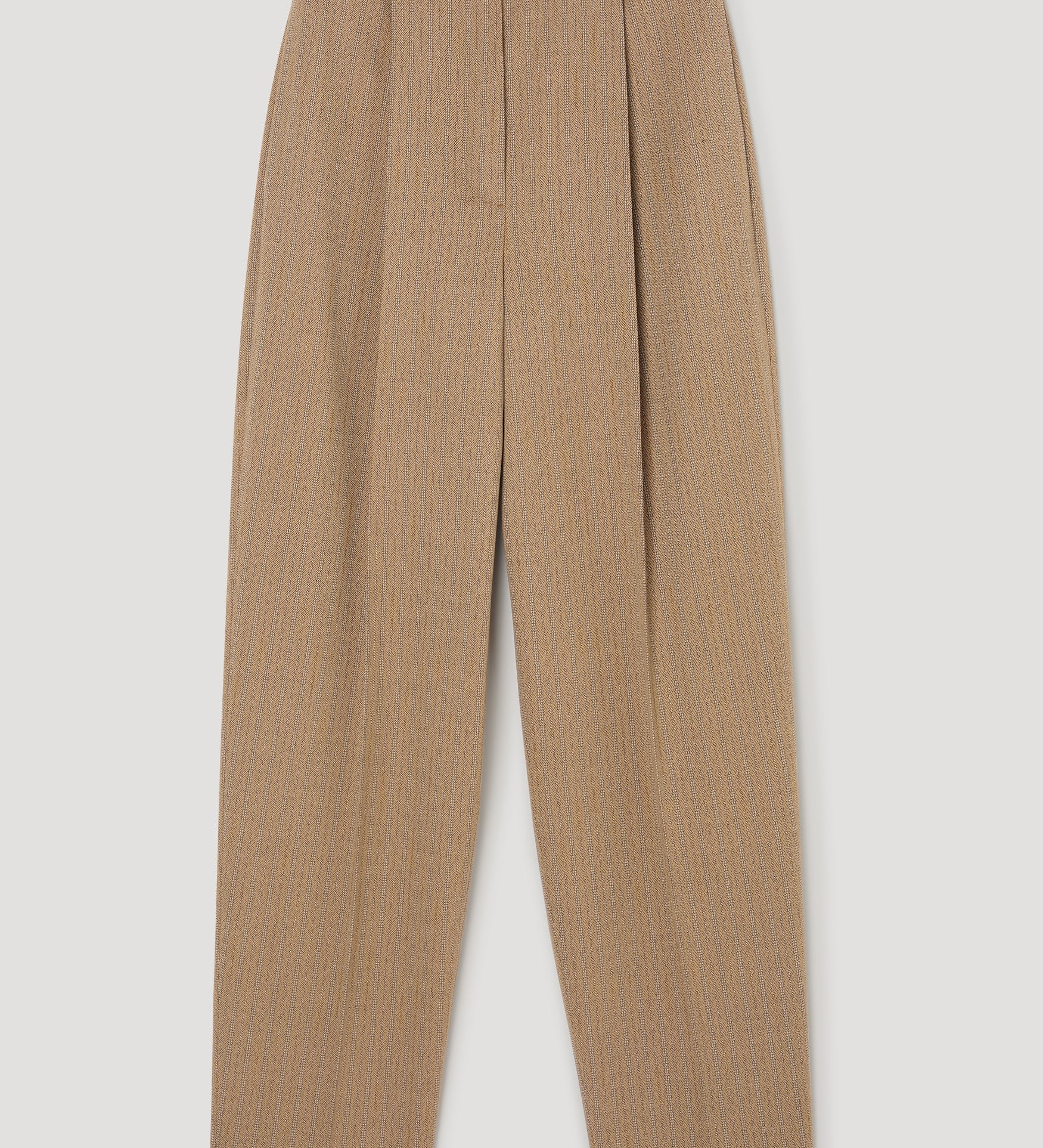ROHE - Daria - Single pleat tapered trousers | heritage stripe