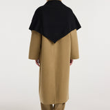 ROHE - Large knitted triangle scarf | black