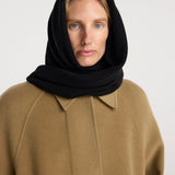 ROHE - Large knitted triangle scarf | black