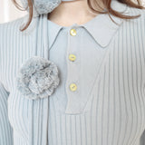 Conner Ives - The Pom Pom Polo Dress - Grey