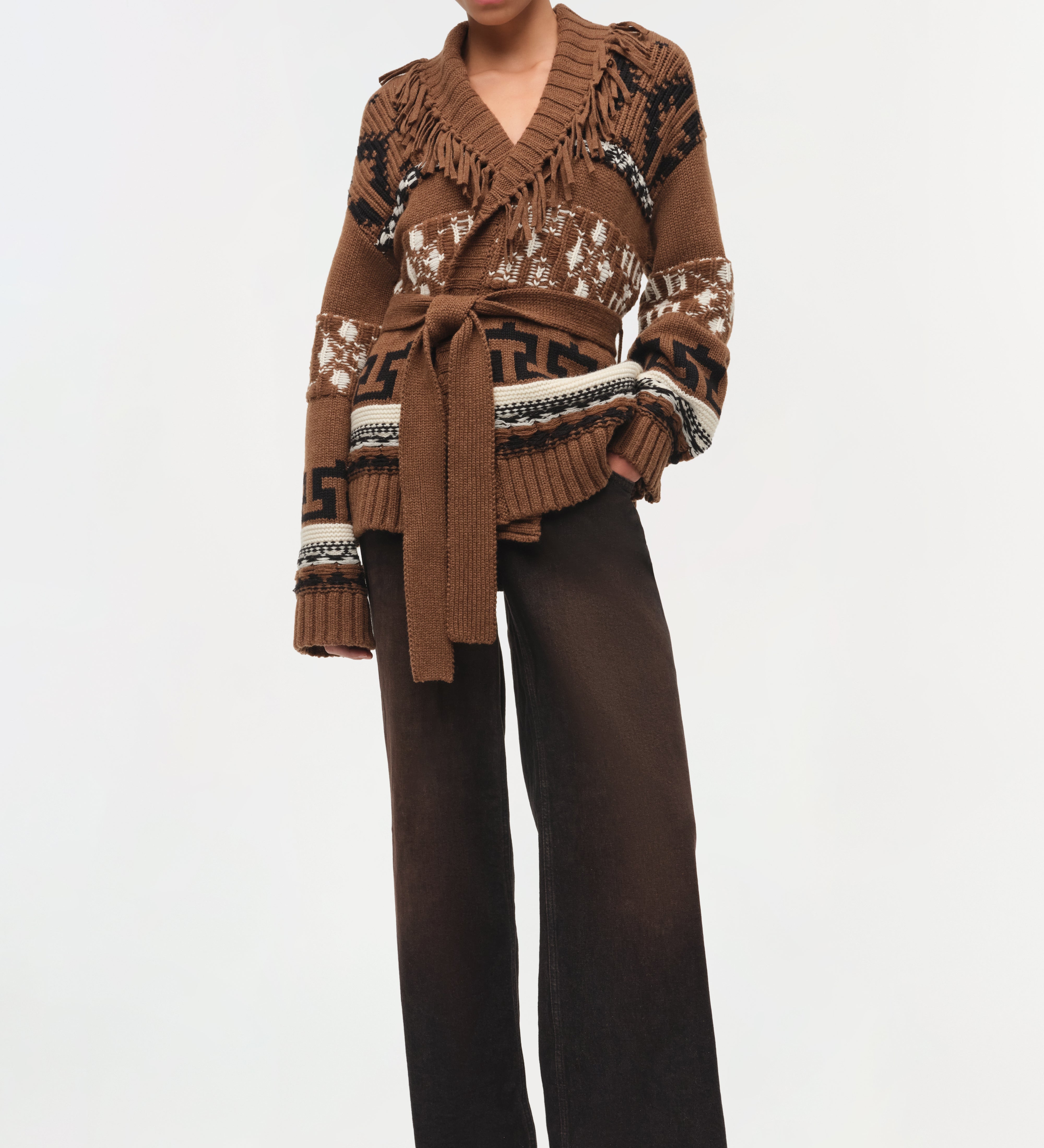 Simkhai - Elwood Western Fringe Wrap Cardigan
