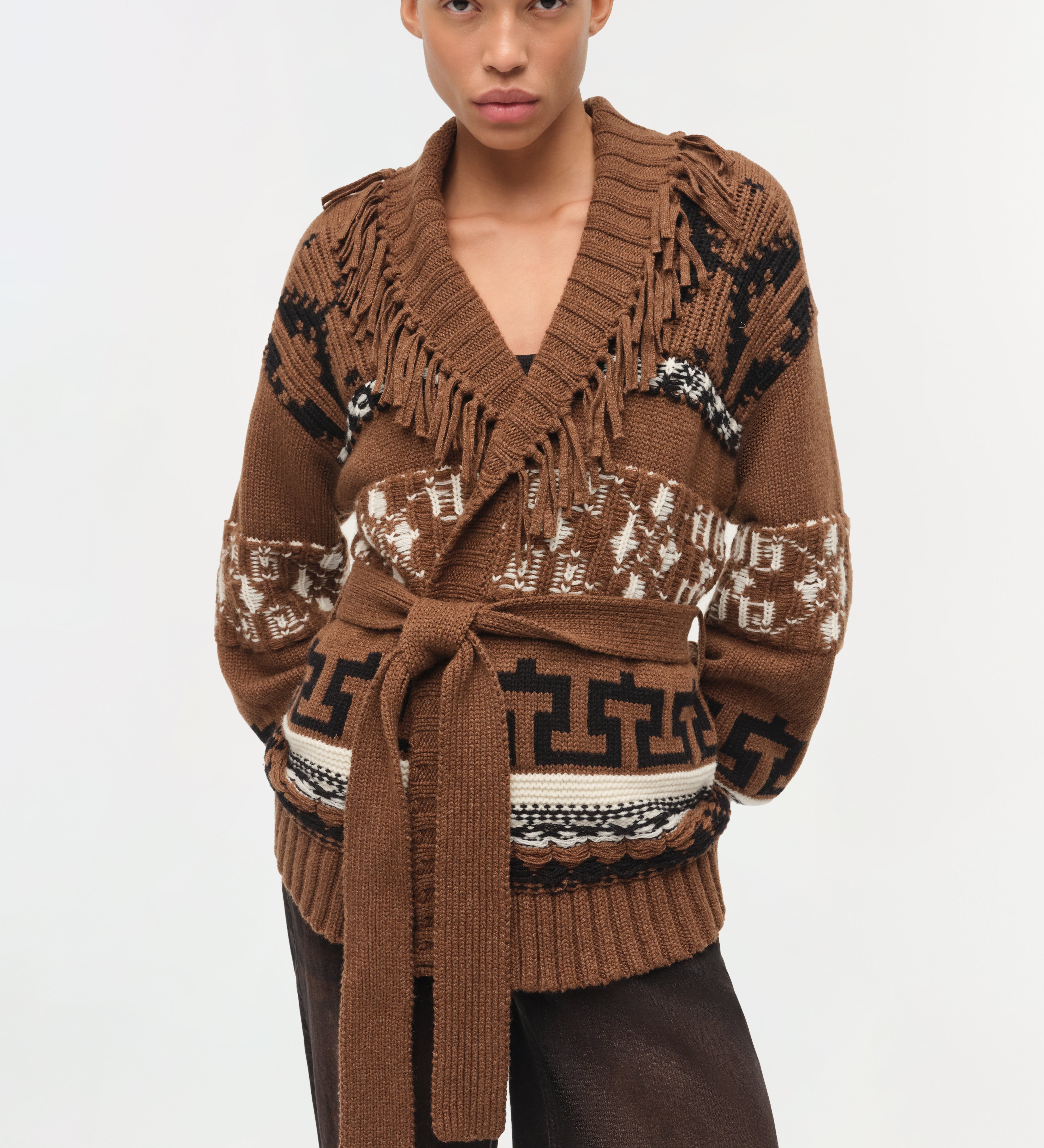 Simkhai - Elwood Western Fringe Wrap Cardigan
