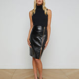 L'AGENCE - Cannes Vegan Leather Pencil Skirt