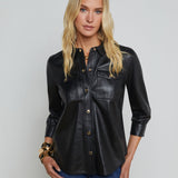 L'AGENCE - Avina Leather Shirt