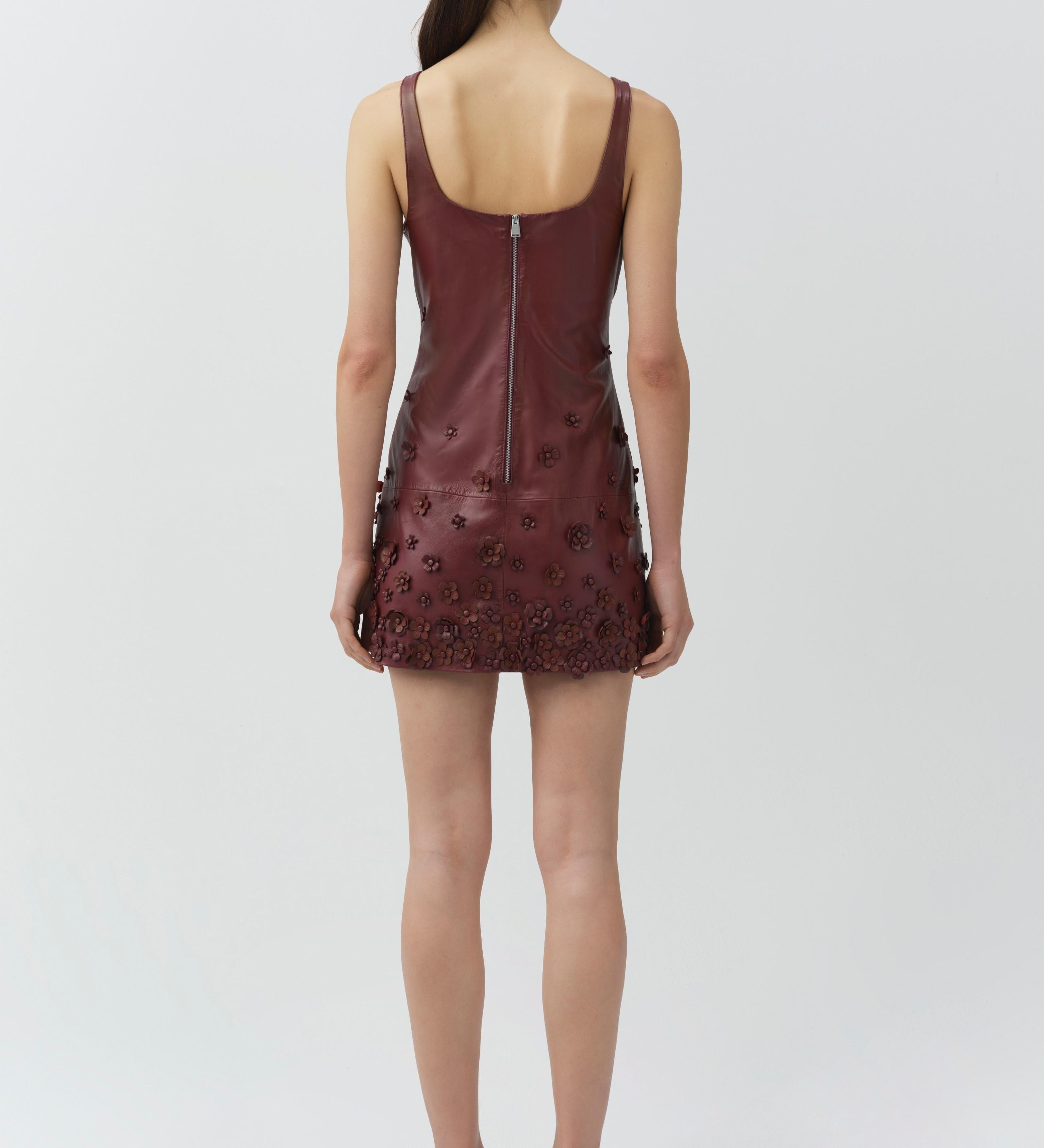 Simkhai - Talen Floral Leather Mini Dress