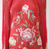 Conner Ives - The Demi Couture Piano Shawl Gown - Red