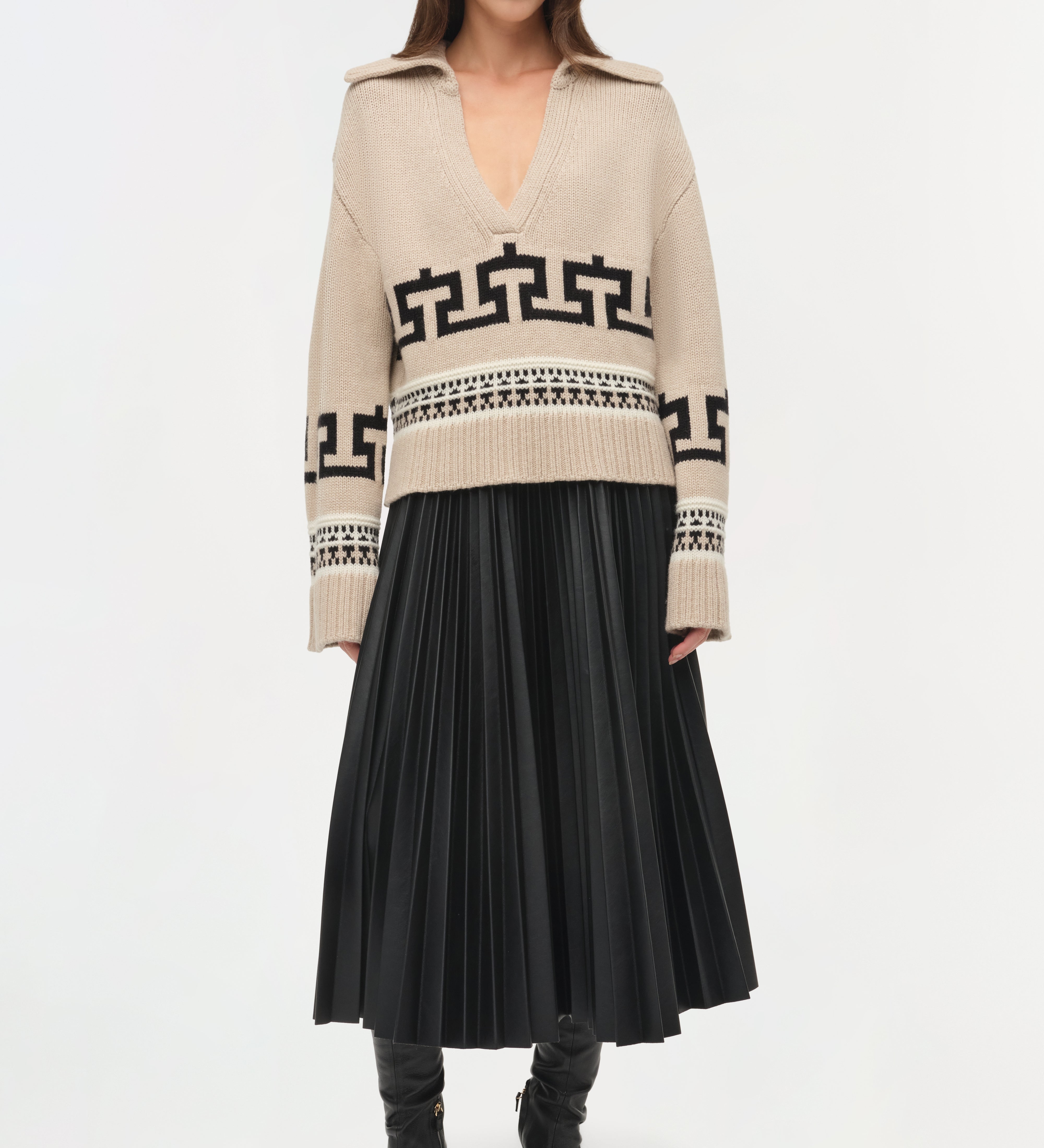 Simkhai - O'Reilly Western V - Neck Sweater