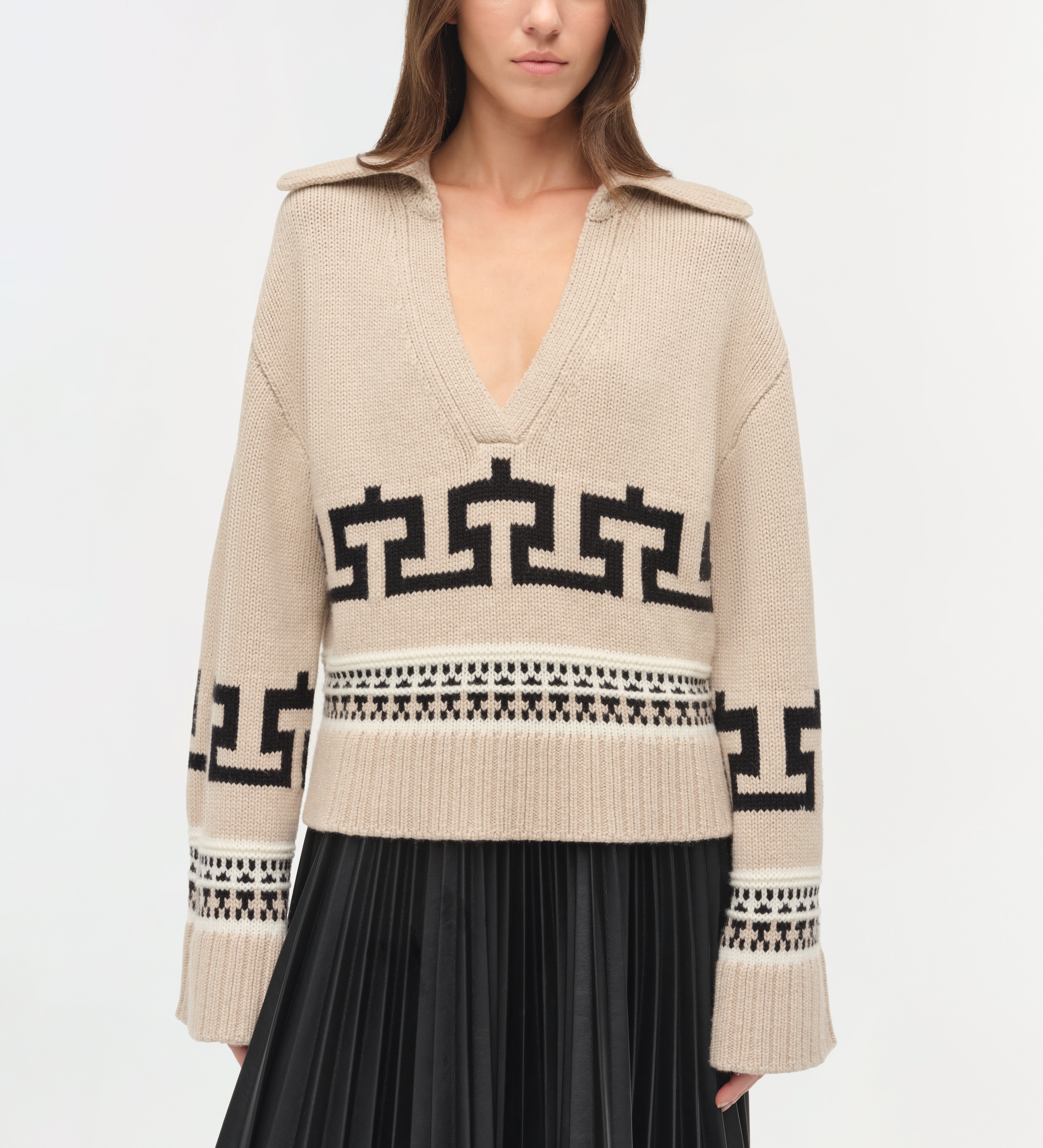 Simkhai - O'Reilly Western V - Neck Sweater