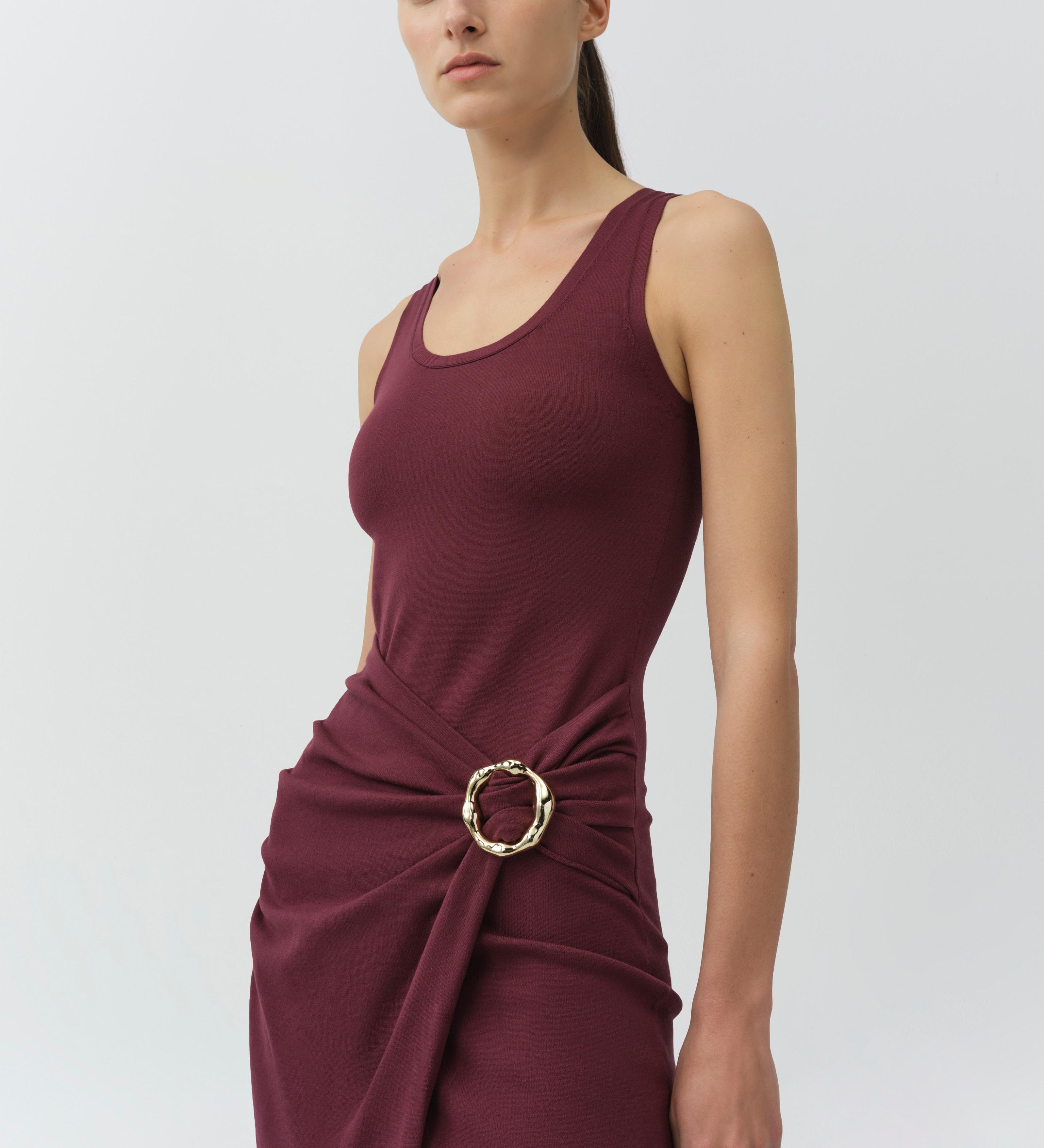 Simkhai - Genne Draped Knit Midi Dress