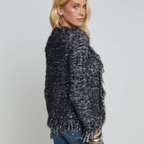 L'AGENCE - Azure Fringe Cardigan Blazer