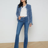 L'AGENCE - Azure Fringe Cardigan Blazer