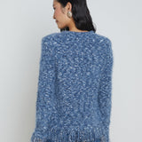 L'AGENCE - Azure Fringe Cardigan Blazer