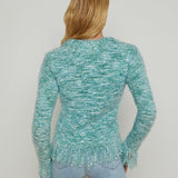 L'AGENCE - Azure Fringe Cardigan Blazer