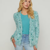 L'AGENCE - Azure Fringe Cardigan Blazer