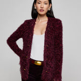 L'AGENCE - Azure Fringe Cardigan Blazer