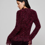 L'AGENCE - Azure Fringe Cardigan Blazer