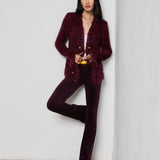 L'AGENCE - Azure Fringe Cardigan Blazer