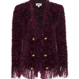 L'AGENCE - Azure Fringe Cardigan Blazer