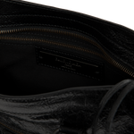 Image 3 of 3 - BLACK - Balenciaga Women's Le City Small Bag is crafted from supple leather and features the house's iconic slouchy silhouette with rolled top handles, signature buckle detailing, and an adjustable, detachable shoulder strap for versatile styling. Designed with a spacious zip-top main compartment, this designer handbag blends Balenciaga's archival motorcycle-inspired aesthetic with everyday functionality. Main Material: Leather. Dimensions: 30 x 19 x 10 cm. Made in Italy.