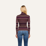 L'AGENCE - Olene Striped Turtleneck