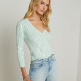L'AGENCE - Trinity Sequin Cabled Pullover