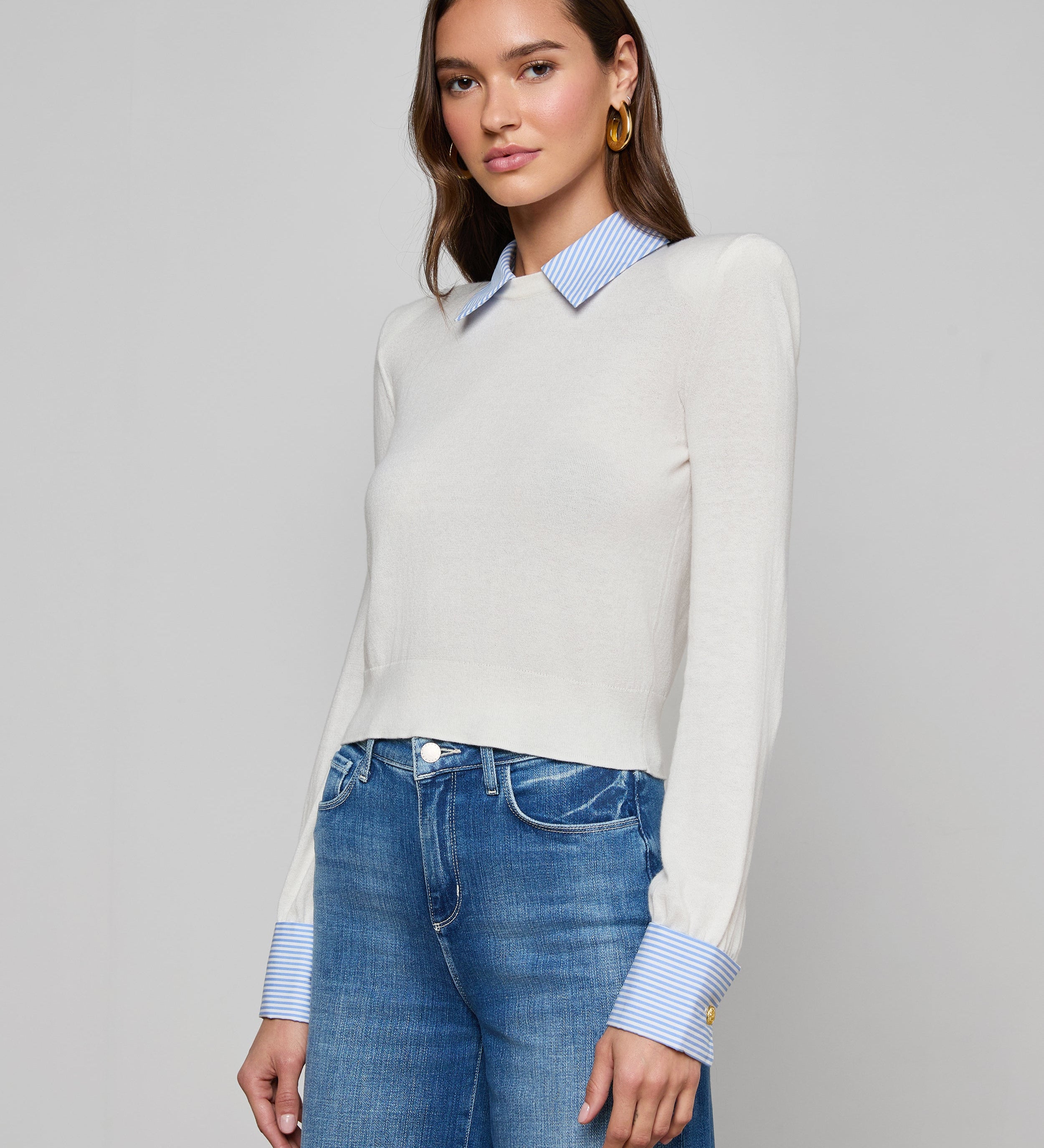 L'AGENCE - April Poplin Collar Pullover
