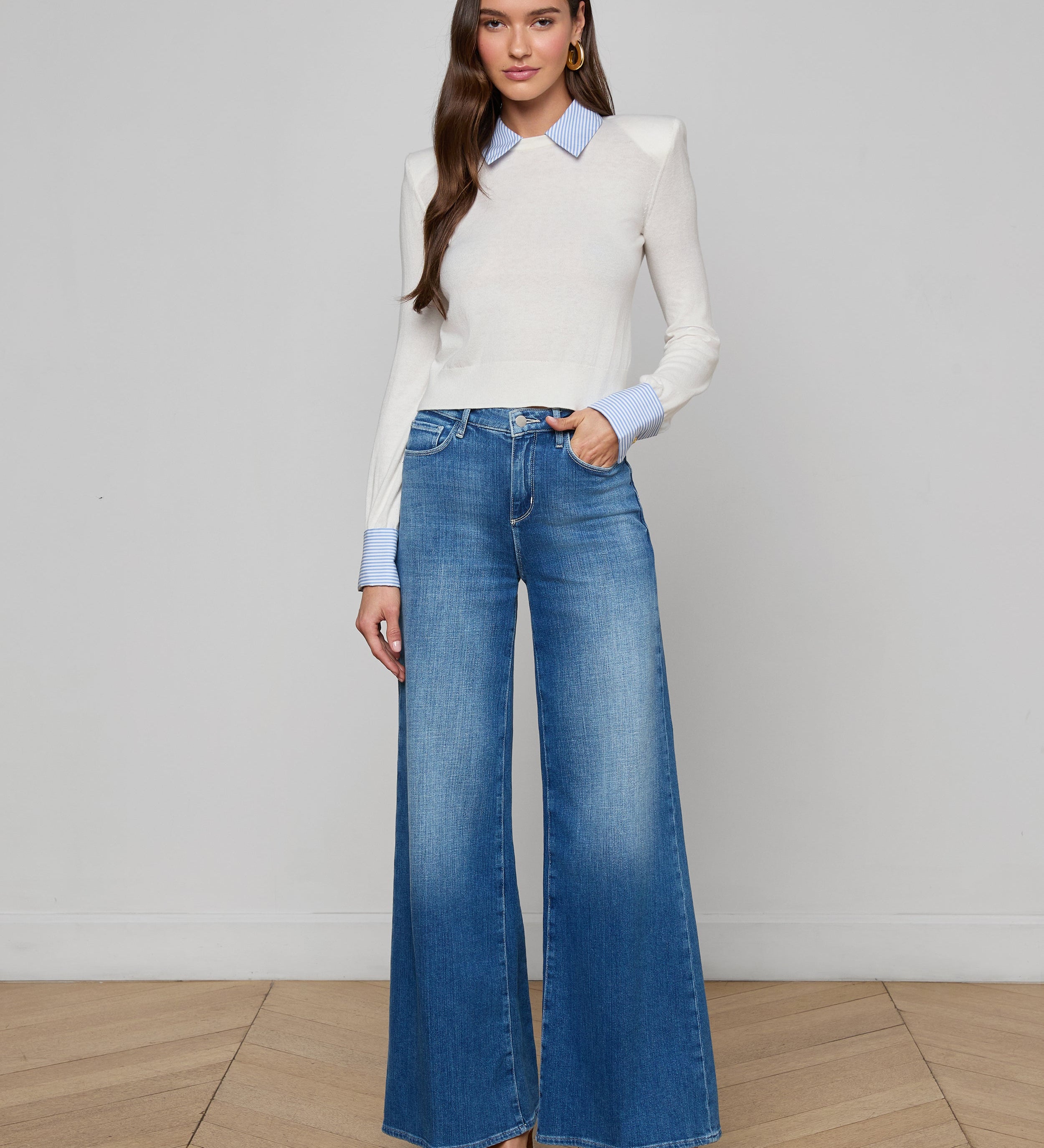 L'AGENCE - April Poplin Collar Pullover