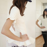 Conner Ives - The Shirred Henley Tutu Top
