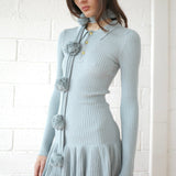 Conner Ives - The Pom Pom Polo Dress - Grey
