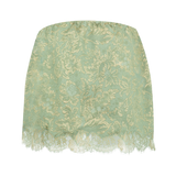 Saint Laurent - Jacquard And Lace Mini Skirt