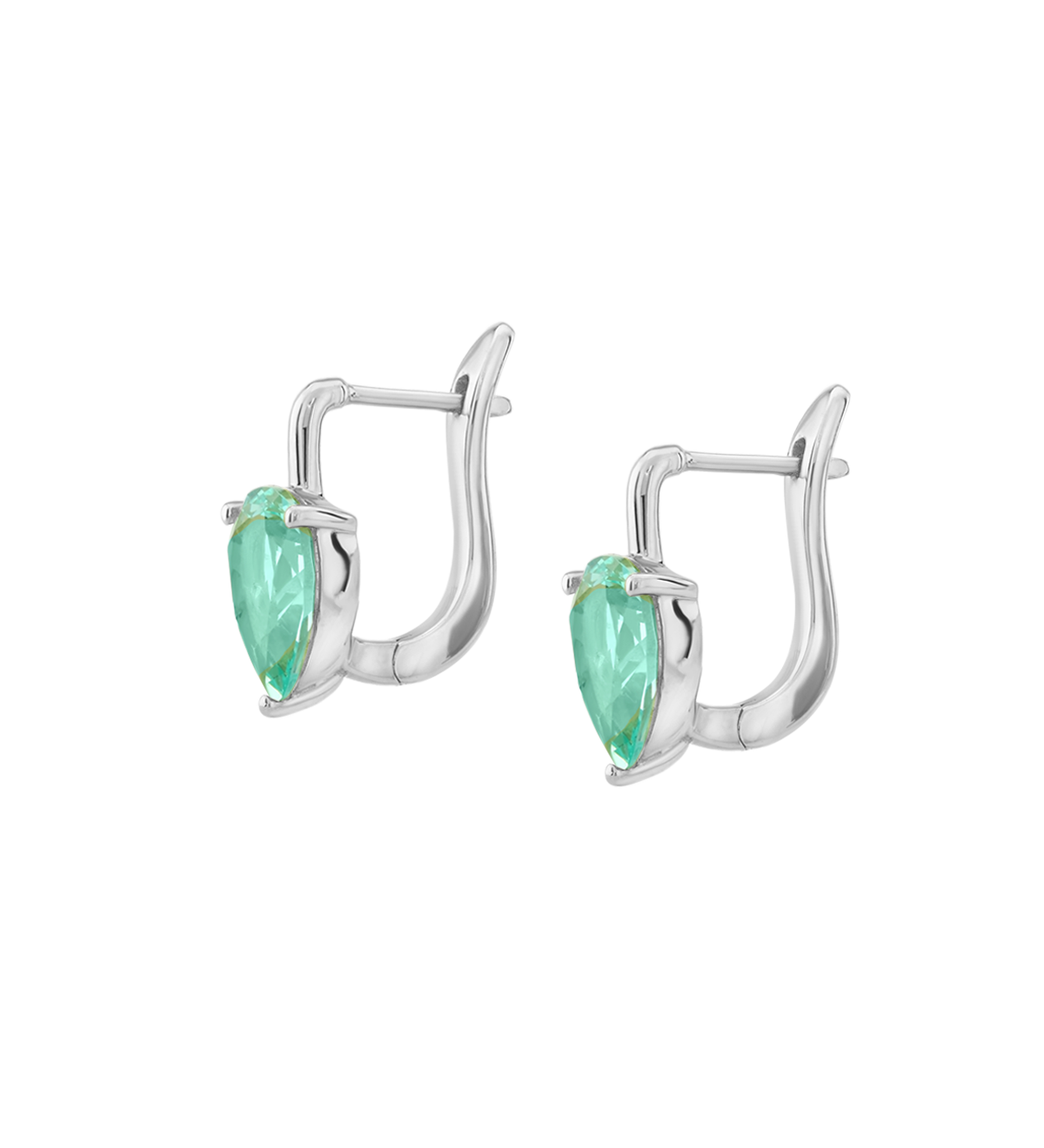 Dorsey - PORTER PEAR - CUT EARRINGS IN NANO AZURE, STERLING SILVER