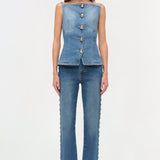 Simkhai - Amelia Studded Denim High Rise
