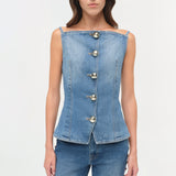 Simkhai - Amelia Studded Denim High Rise
