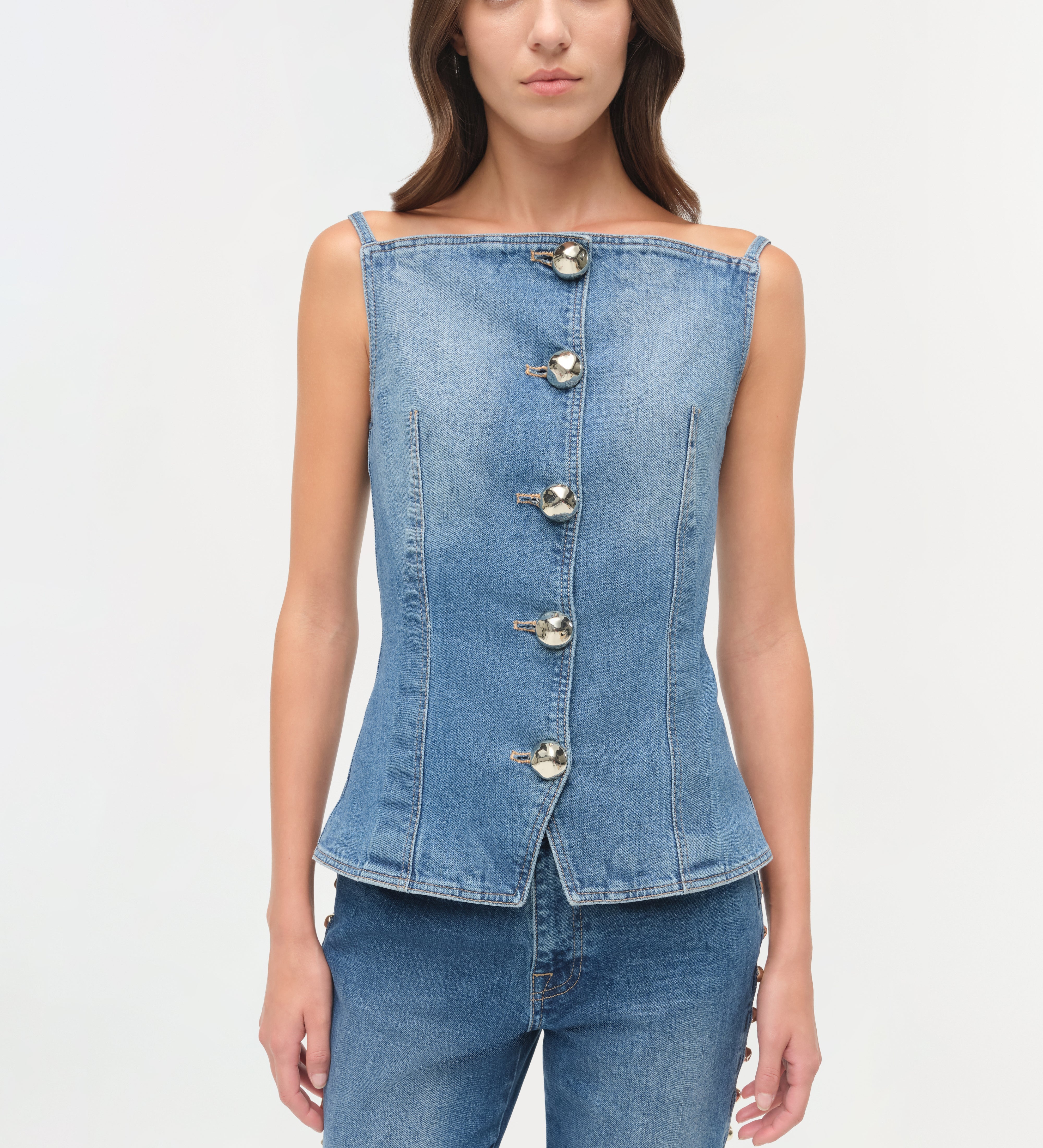 Simkhai - Amelia Studded Denim High Rise