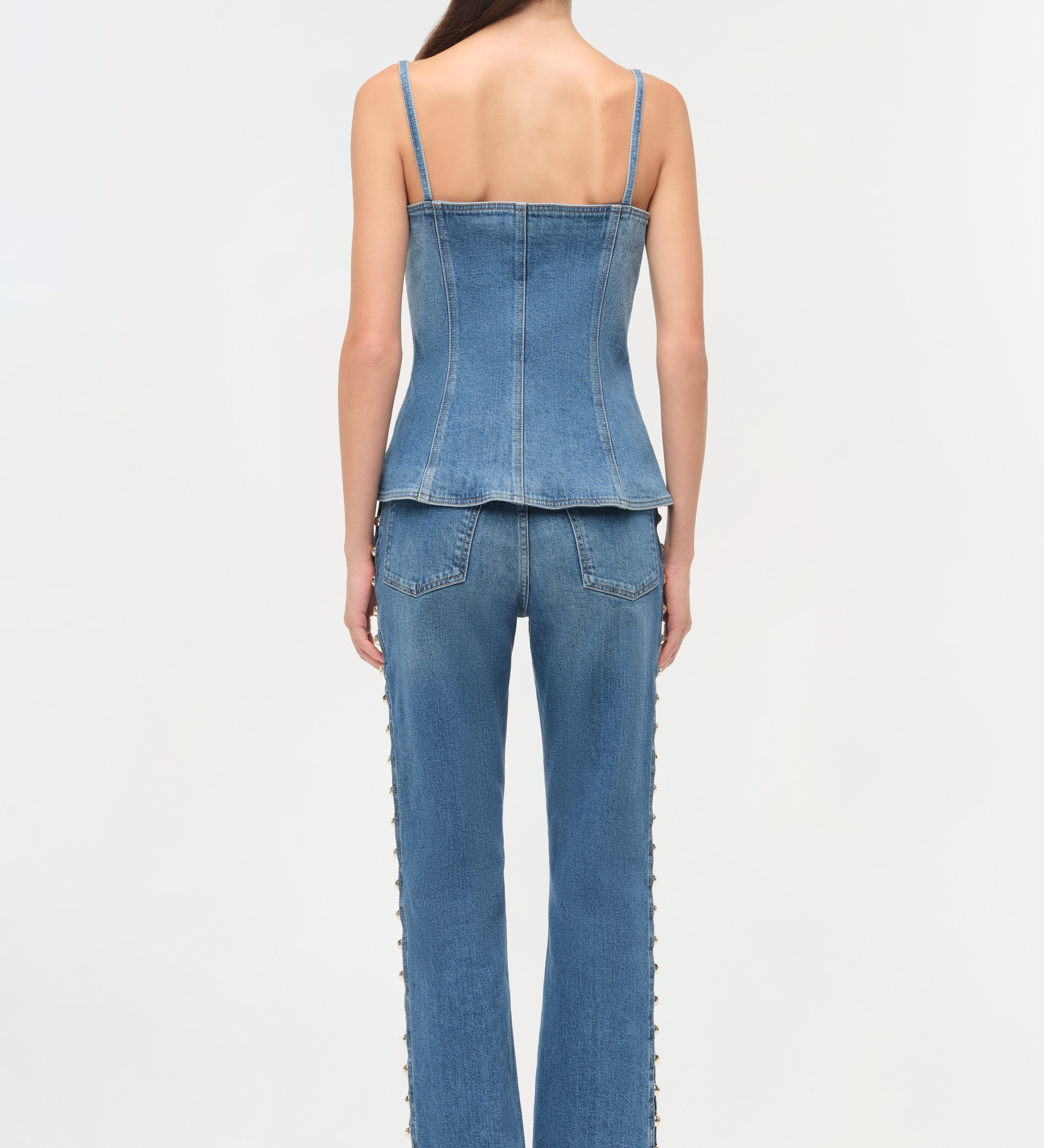 Simkhai - Junie Studded Denim Top