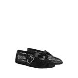 Alaïa - Fishnet & Croco Embossed Ballet Flat