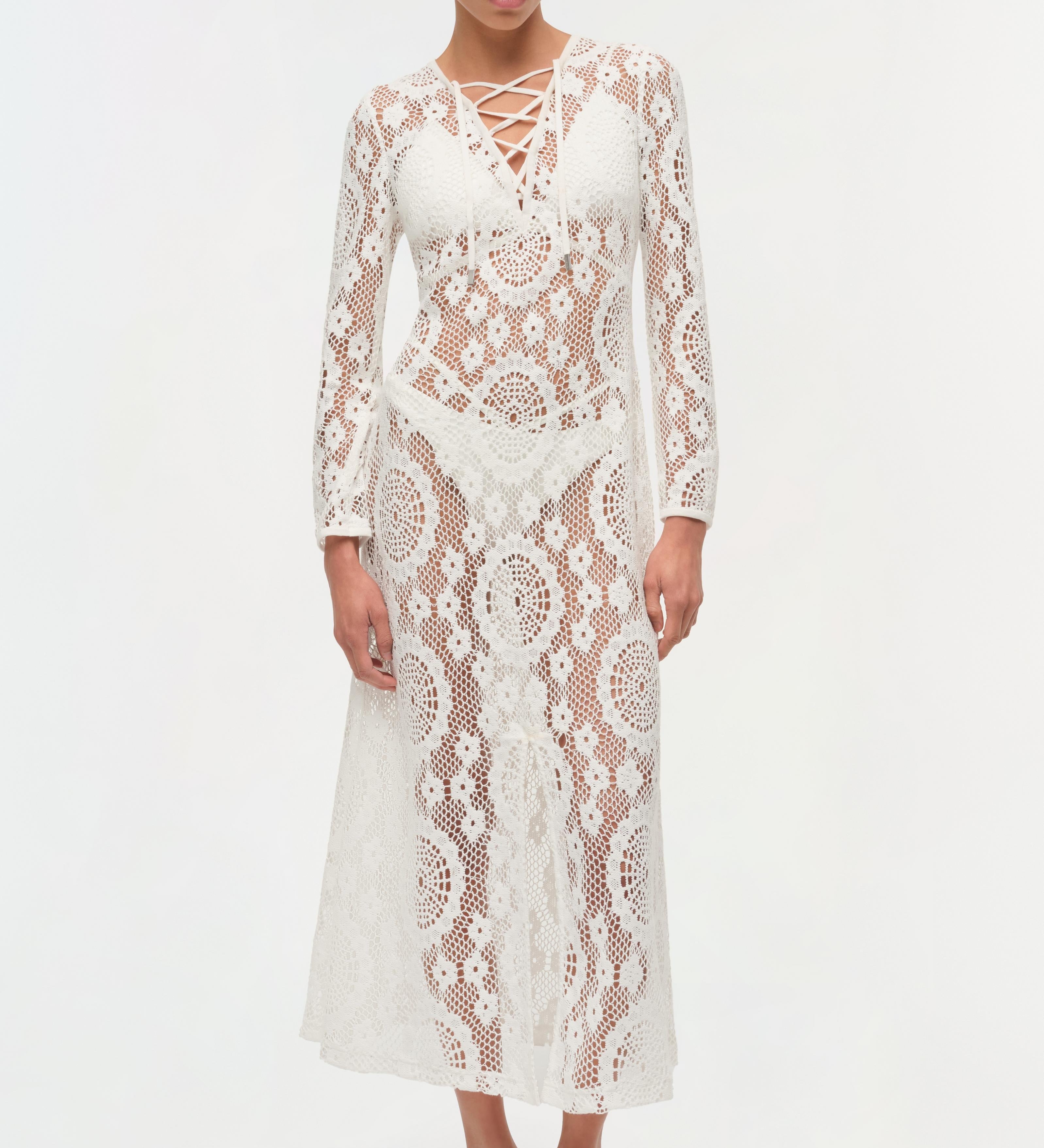Simkhai - Hawthorne Lace Up Midi Dress
