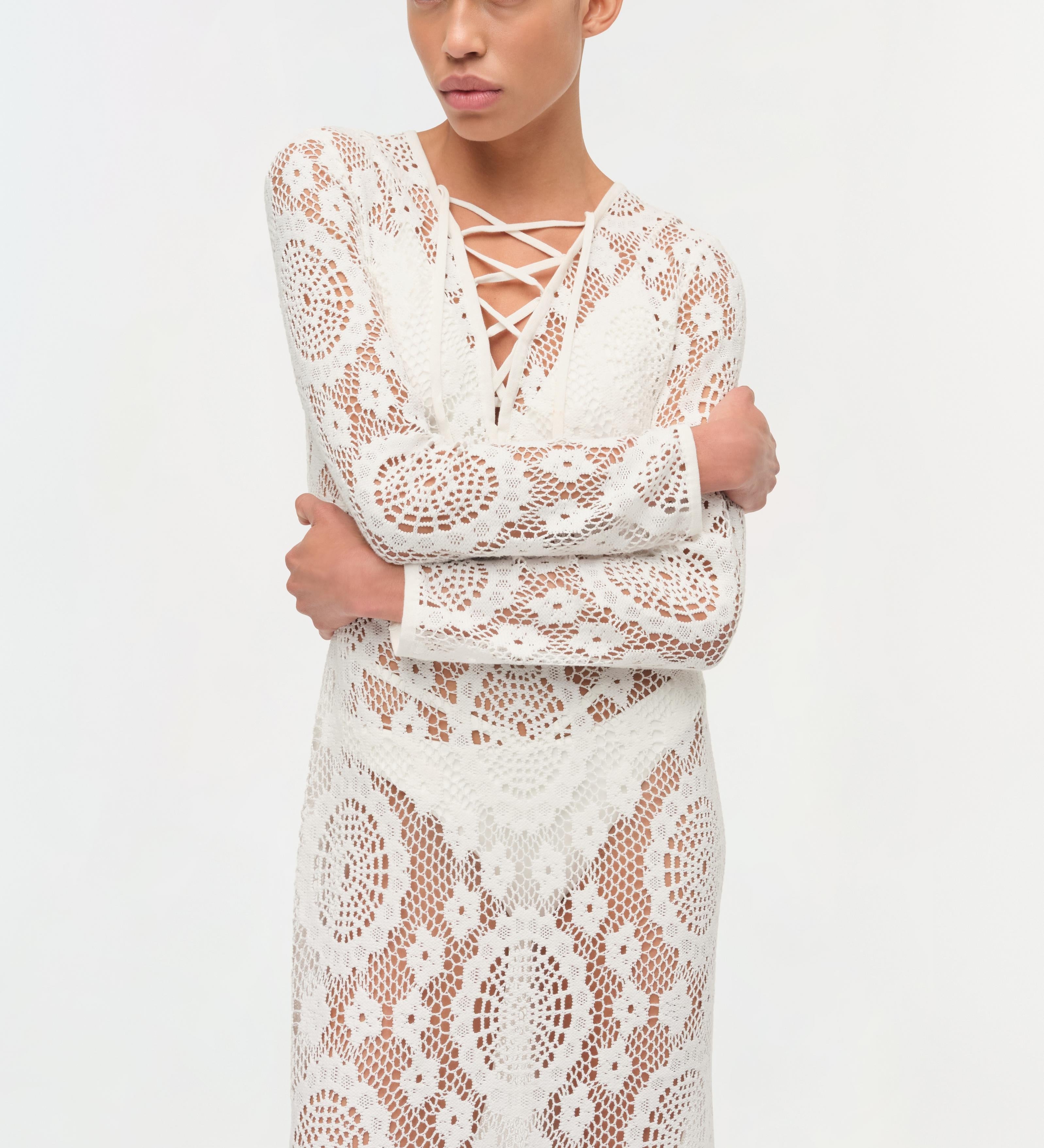 Simkhai - Hawthorne Lace Up Midi Dress