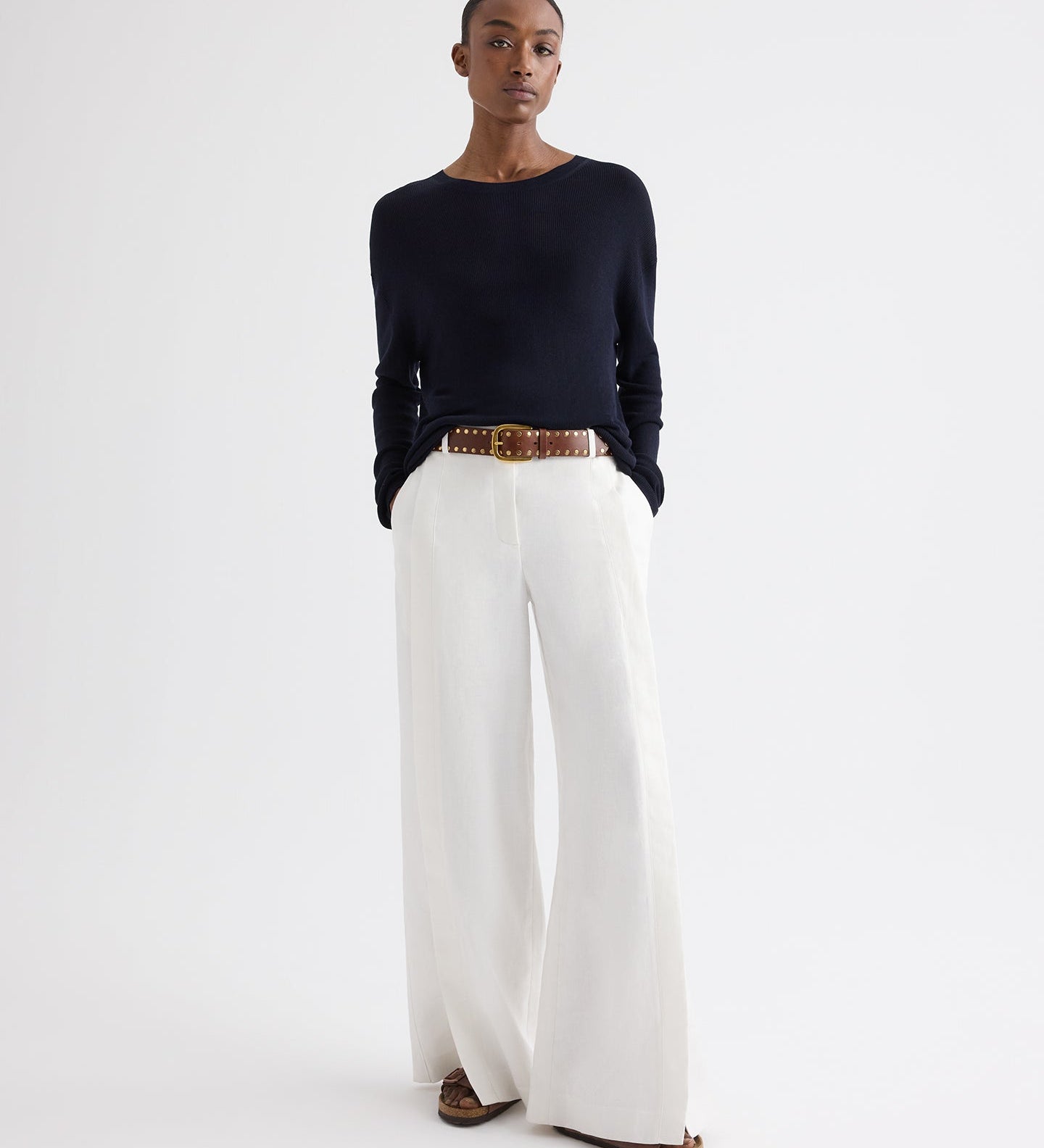 TWP - Studded Belt in Vachetta Leather