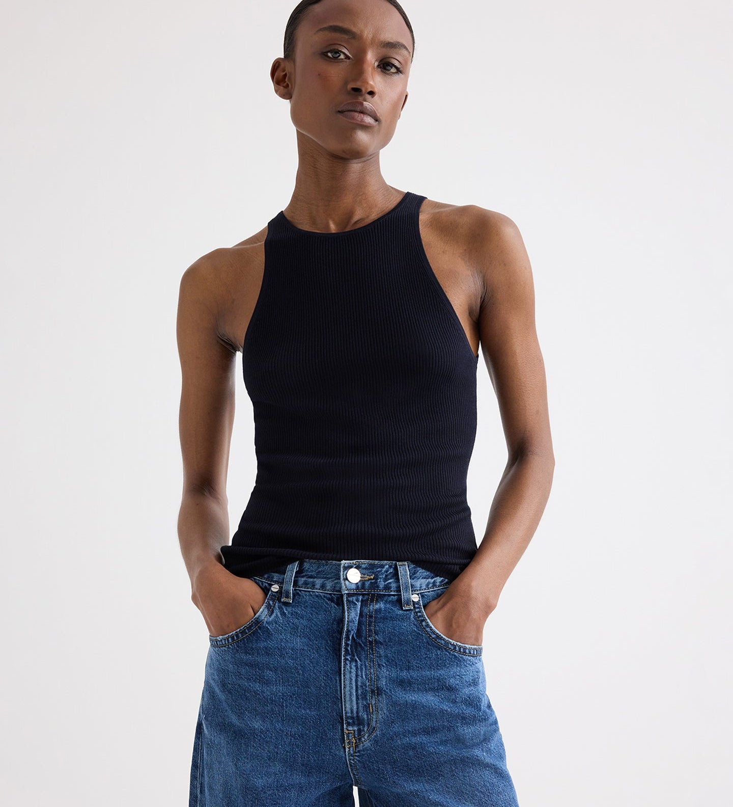 TWP - Harbor Tank in Viscose Silk
