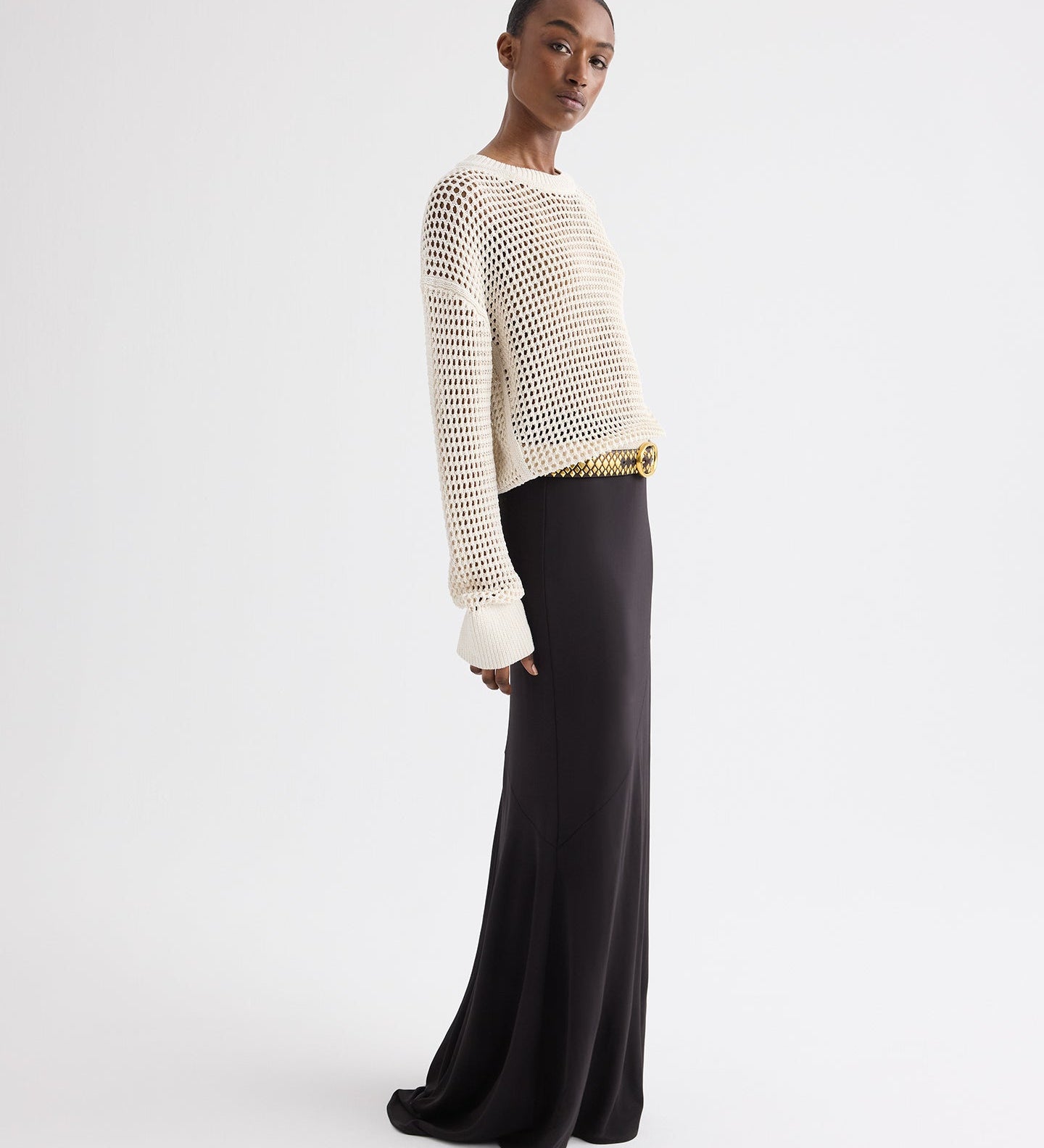 TWP - L Open Stitch Pullover Sweater in Kashy Silk Blend Rope