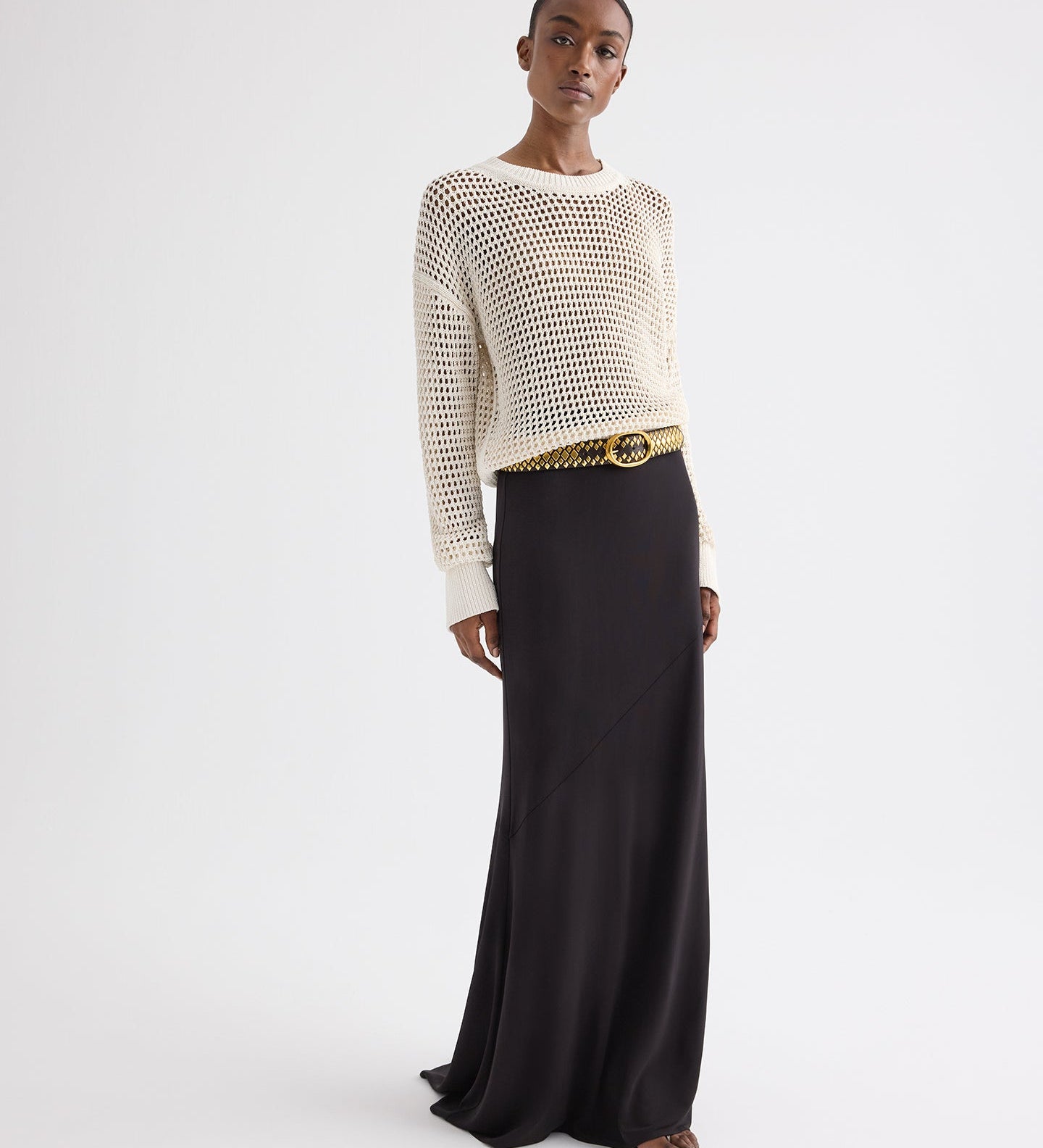 TWP - L Open Stitch Pullover Sweater in Kashy Silk Blend Rope