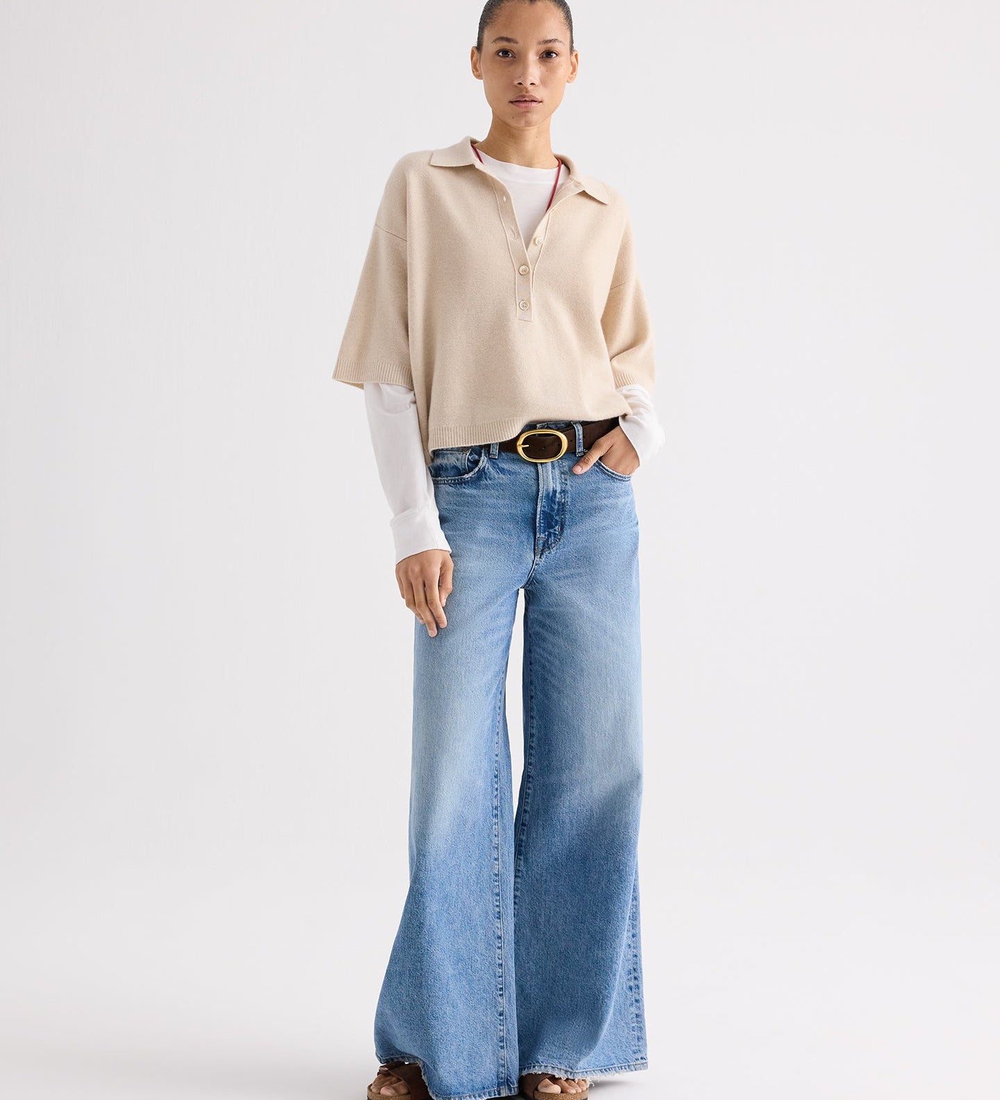 TWP - SS Polo Sweater in Italian Cashmere