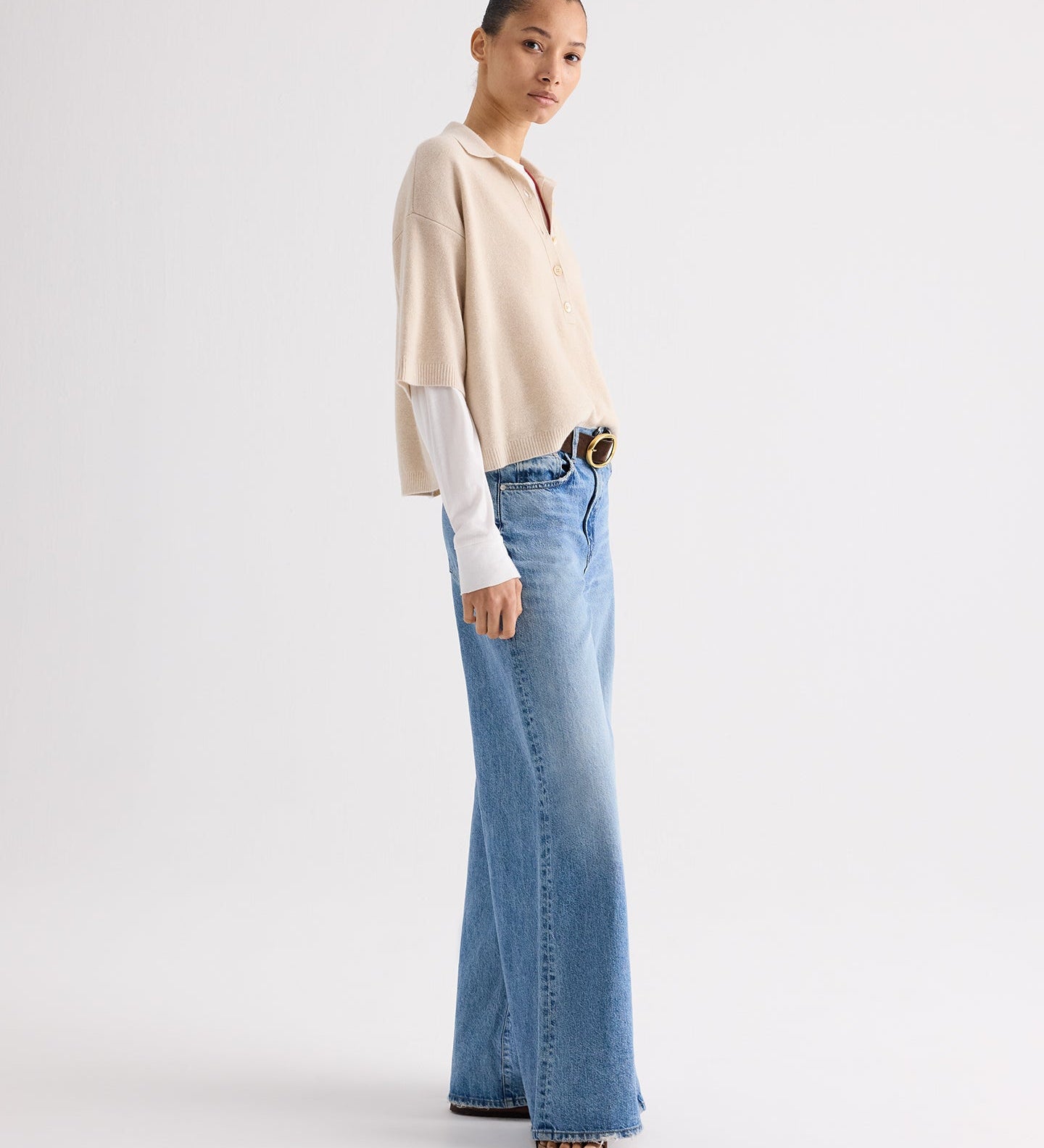 TWP - SS Polo Sweater in Italian Cashmere