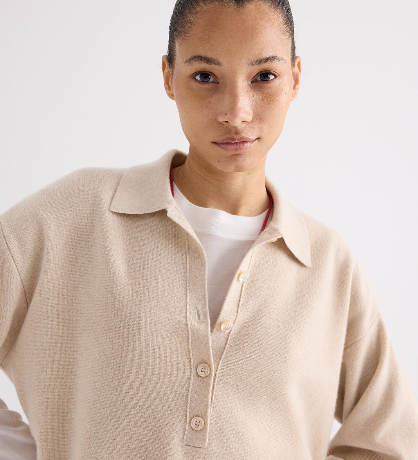 TWP - SS Polo Sweater in Italian Cashmere
