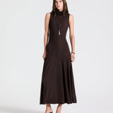 TWP - FUNNEL NECK SLEEVELESS DRESS - AFTER DARK