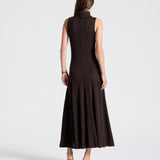 TWP - FUNNEL NECK SLEEVELESS DRESS - AFTER DARK