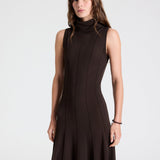 TWP - FUNNEL NECK SLEEVELESS DRESS - AFTER DARK